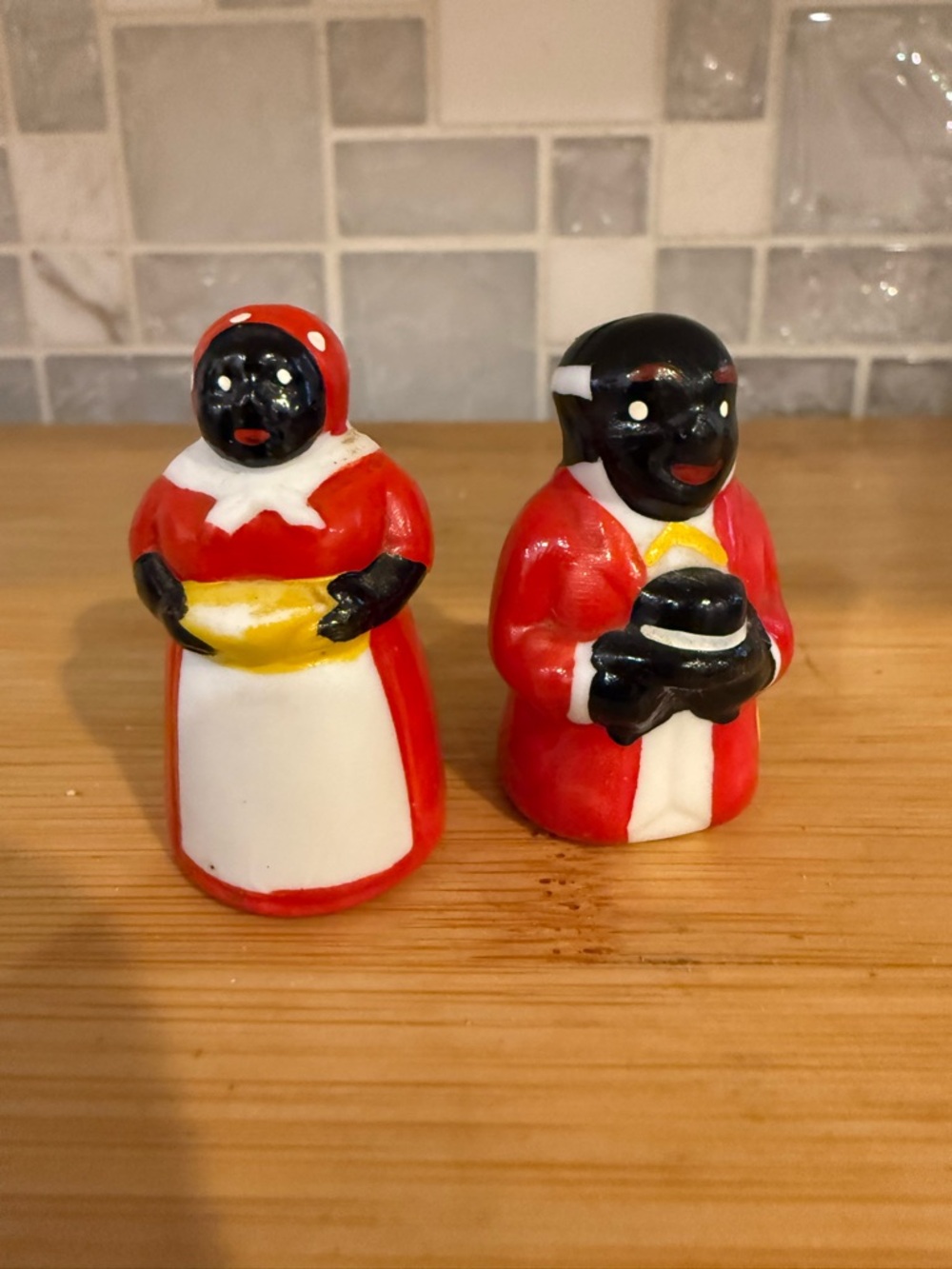 Aunt Jemima and Uncle Mose Vintage Thimbles